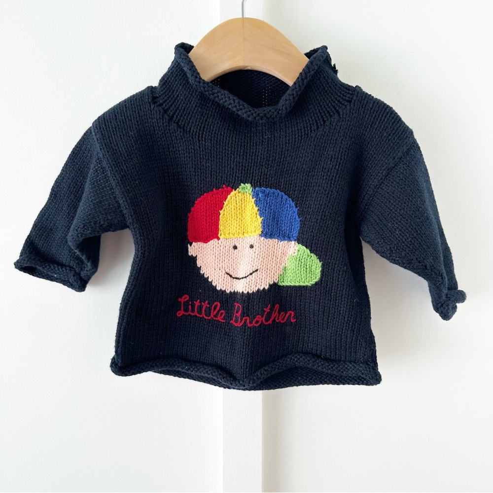 CLAVER navy little brother knit sweater